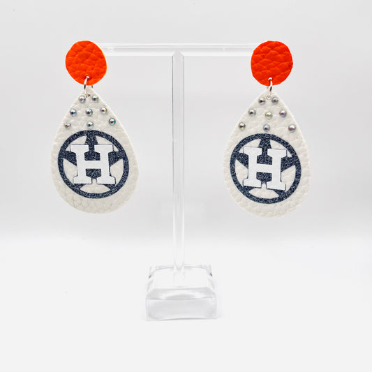 Hand Crafted Earring Pro Sport-Houston Astros