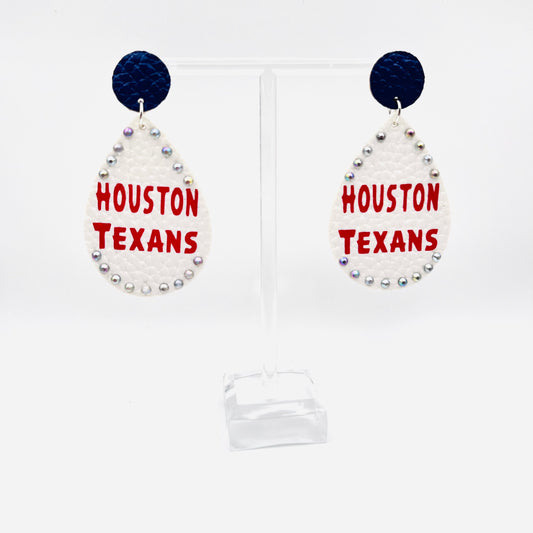 Hand Crafted Earring Pro Sport-Houston Texans