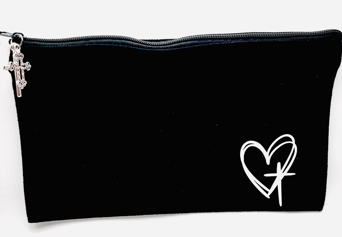 Black Christian Zipper Pouch Bag