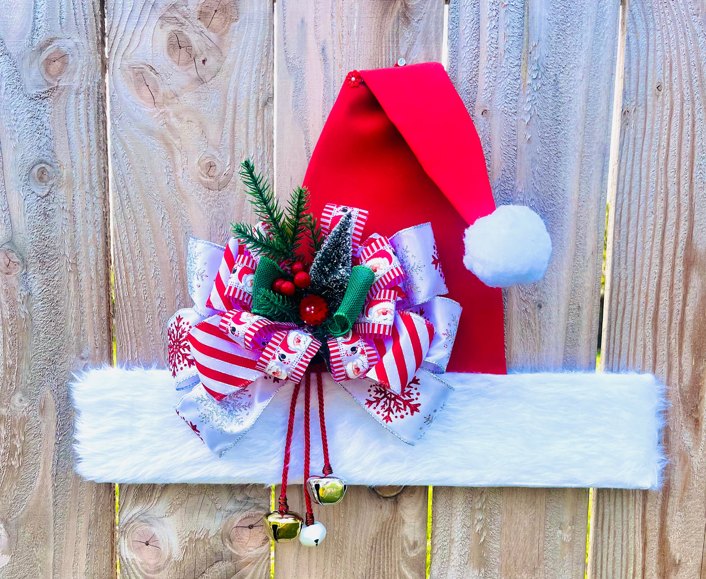 Wreath- Large Santa Hat