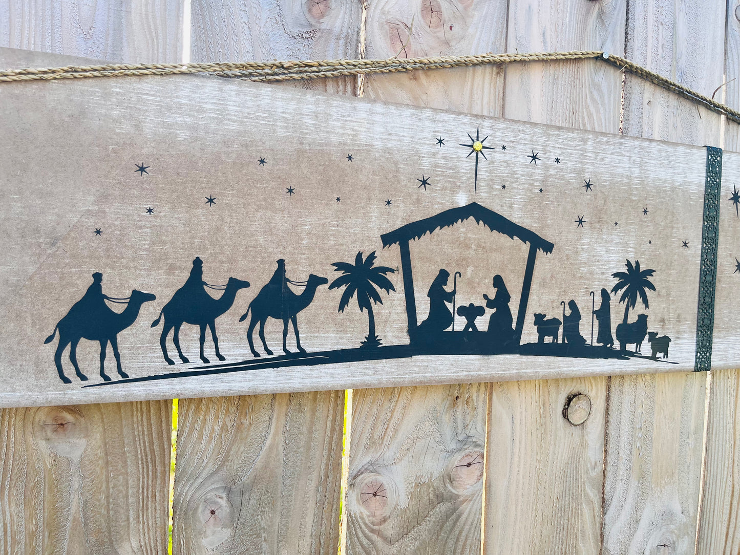 Hand-Crafted "O Holy Night" wooden sign