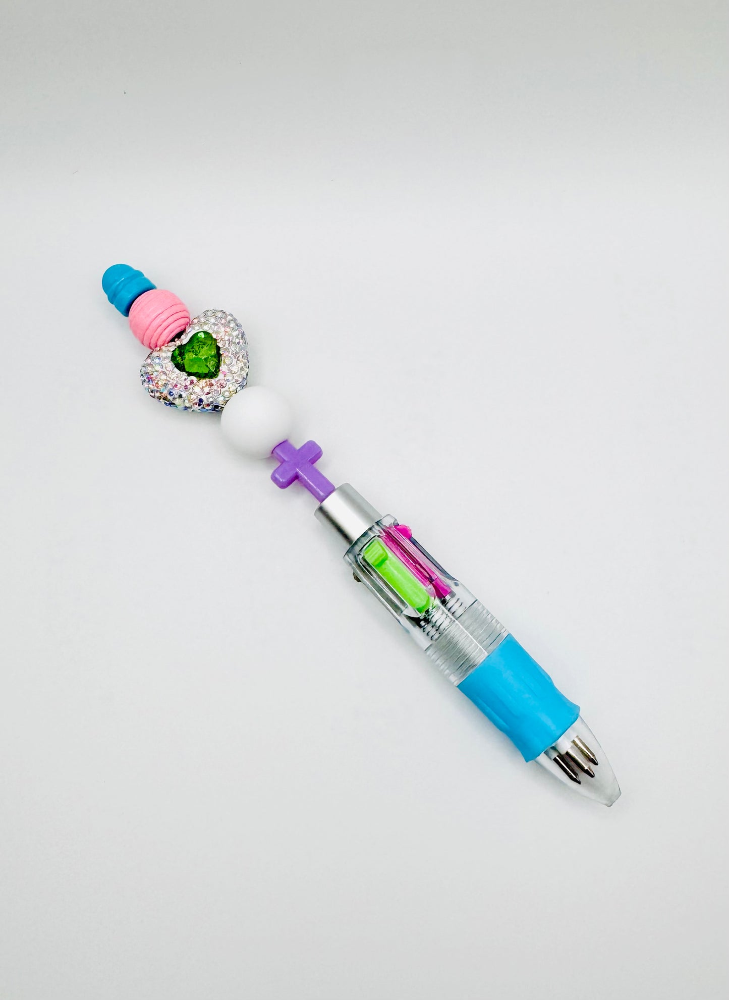 Chunky Multicolor Pen-Stone Heart