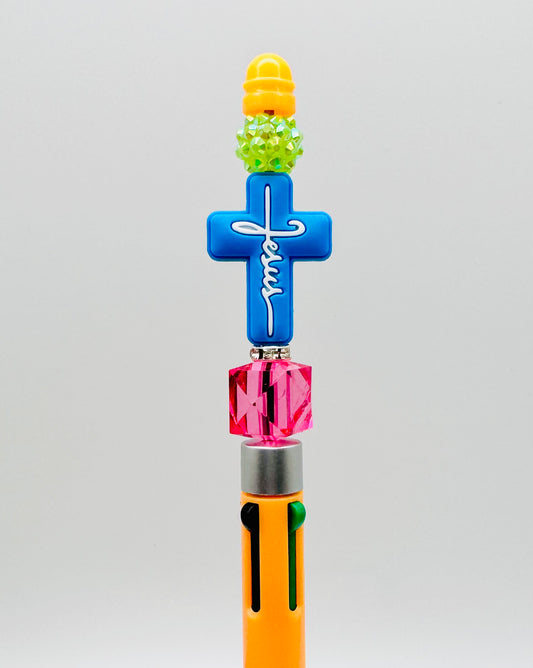 Slim Multicolor Pen-Blue Cross