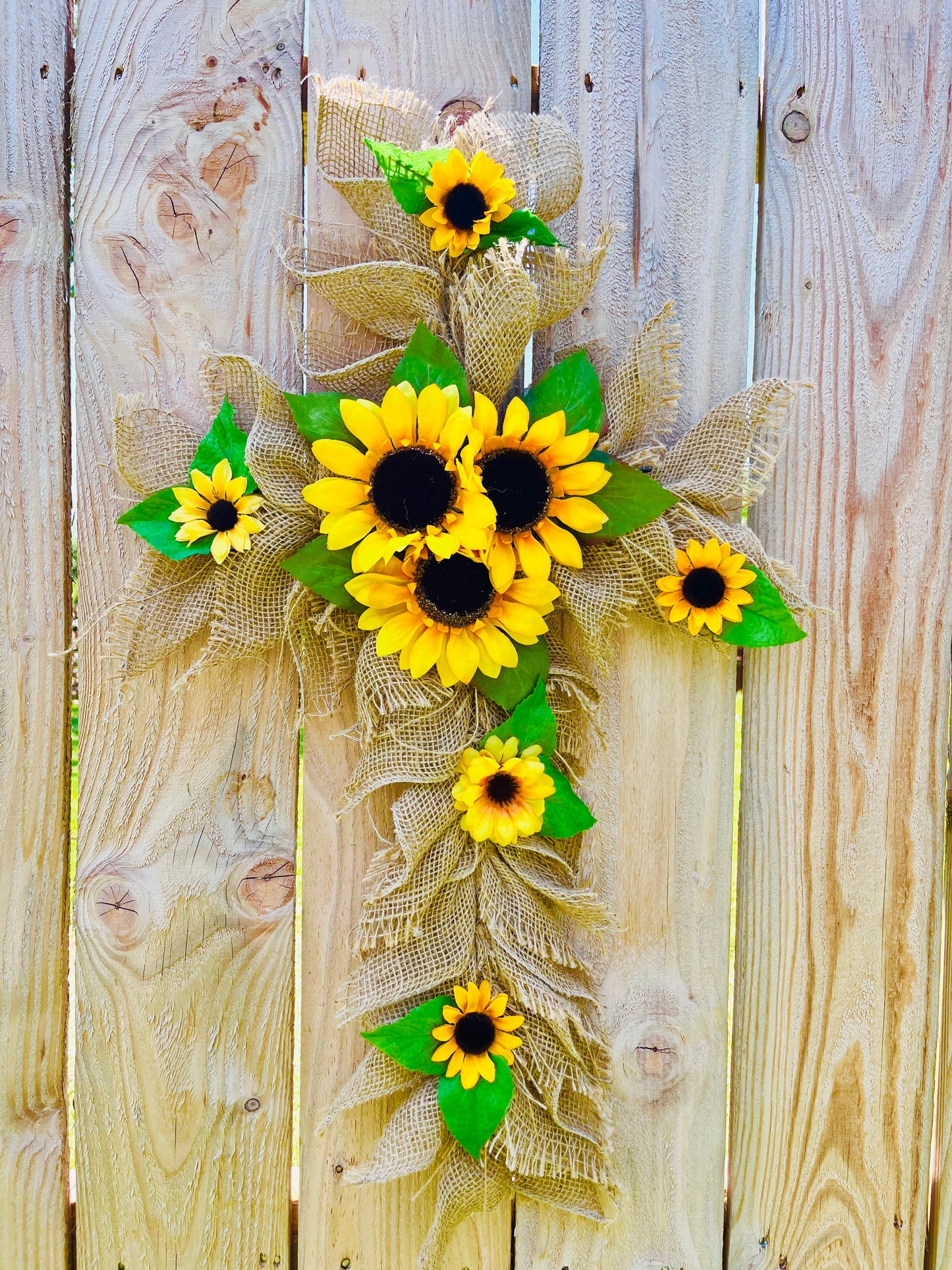 Wreath -Sunflower Cross