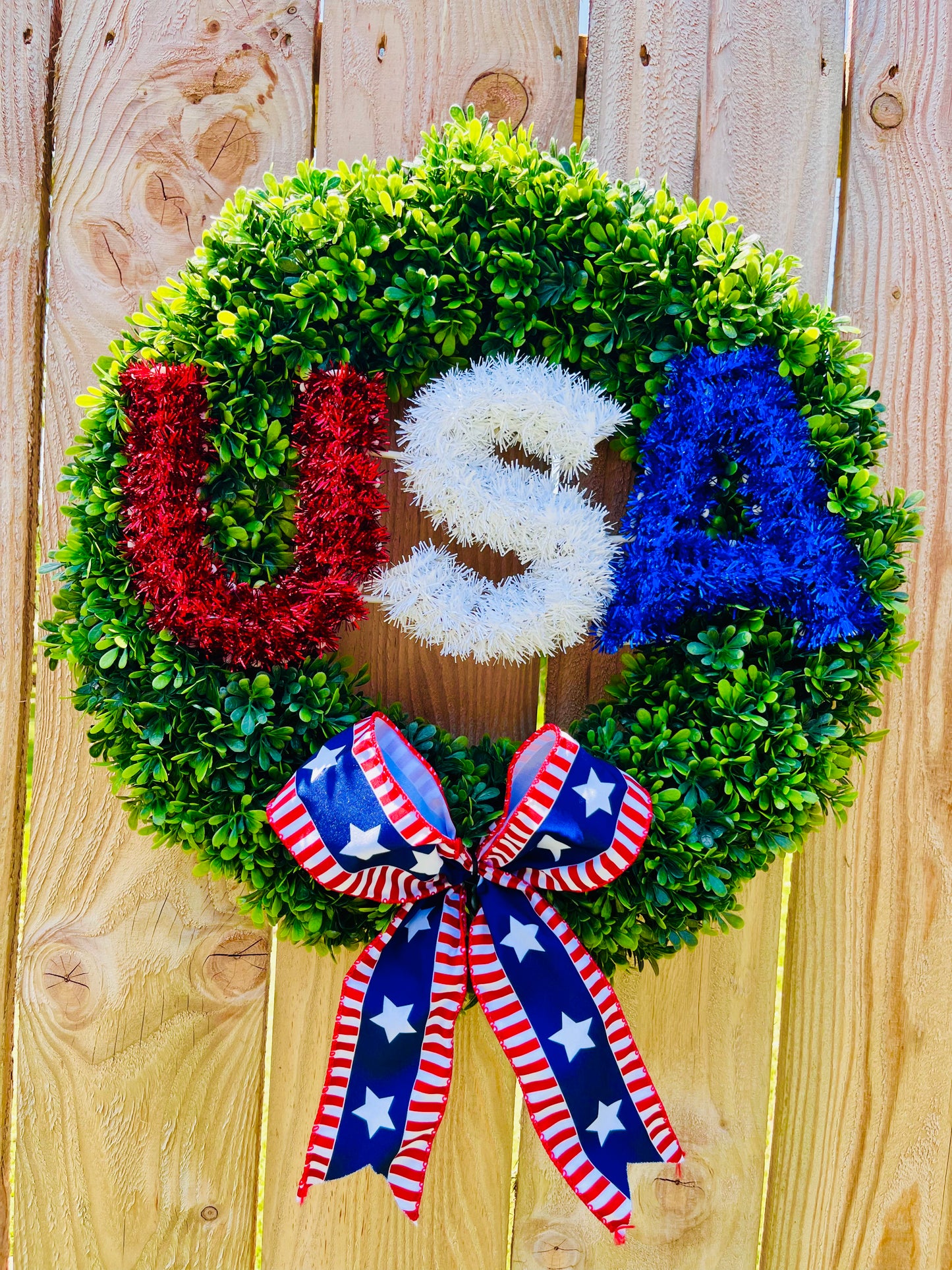 Wreath -USA w/Lights