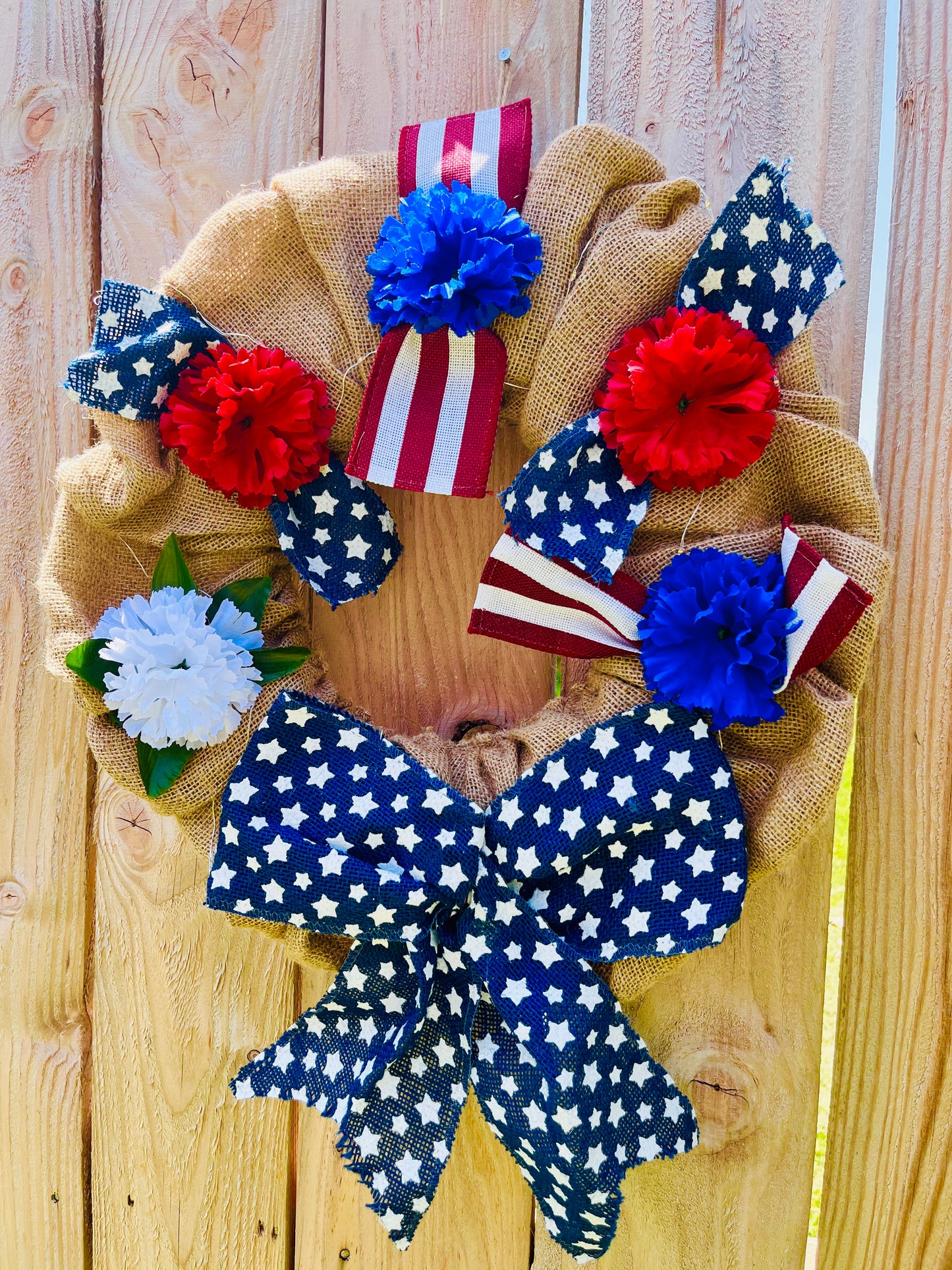 Wreath -USA w/Lights