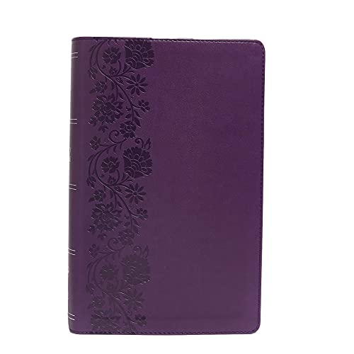 NKJV, End-of-Verse Reference Bible, Personal Size Large Print, Leathersoft, Purple, Red Letter, Comfort Print: Holy Bible, New King James Version