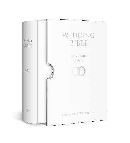 HOLY BIBLE: King James Version (KJV) White Compact Wedding E