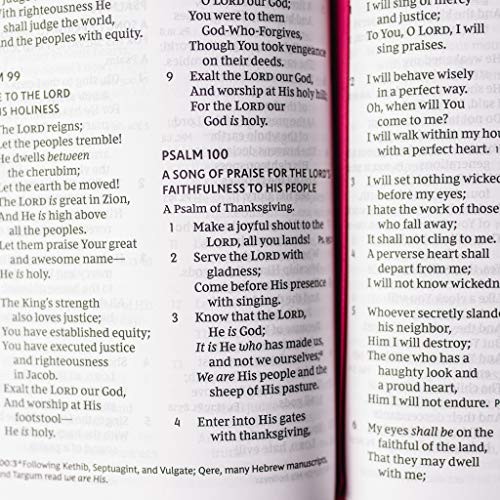 NKJV, End-of-Verse Reference Bible, Personal Size Large Print, Leathersoft, Purple, Red Letter, Comfort Print: Holy Bible, New King James Version