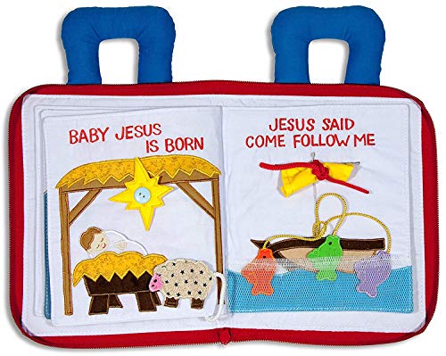 My Growing Season My Bible Quiet Book | Interactive Fabric Activity Book for Kids | Educational Christian Toy for Toddlers & Preschoolers | Travel-Friendly and Sensory-Rich Soft Book