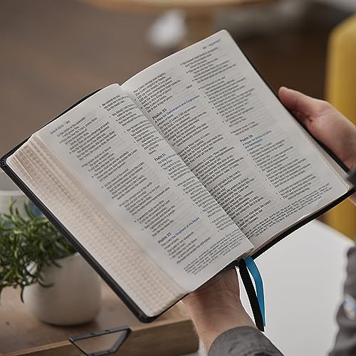 NKJV, Large Print Thinline Reference Bible, Blue Letter, Maclaren Series, Leathersoft, Brown, Comfort Print: Holy Bible, New King James Version