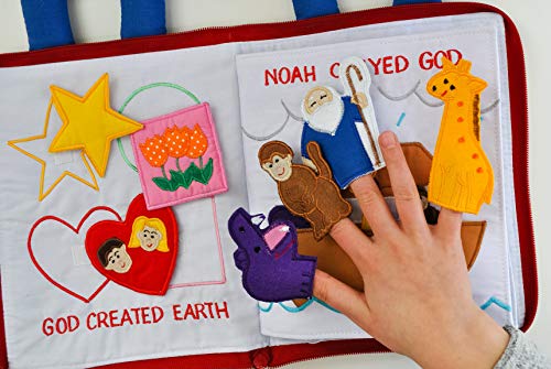 My Growing Season My Bible Quiet Book | Interactive Fabric Activity Book for Kids | Educational Christian Toy for Toddlers & Preschoolers | Travel-Friendly and Sensory-Rich Soft Book